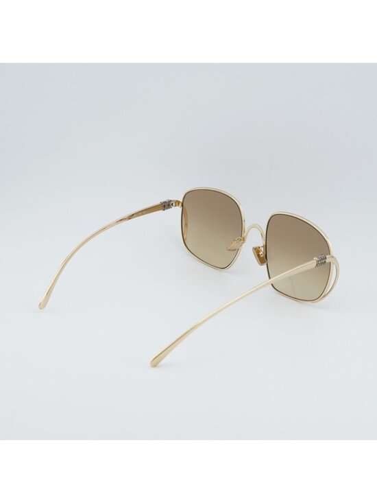 Miu Miu MUA57S 5AK20S Sunglasses Gold Square Frame, Brown Gradient Lenses main image 7